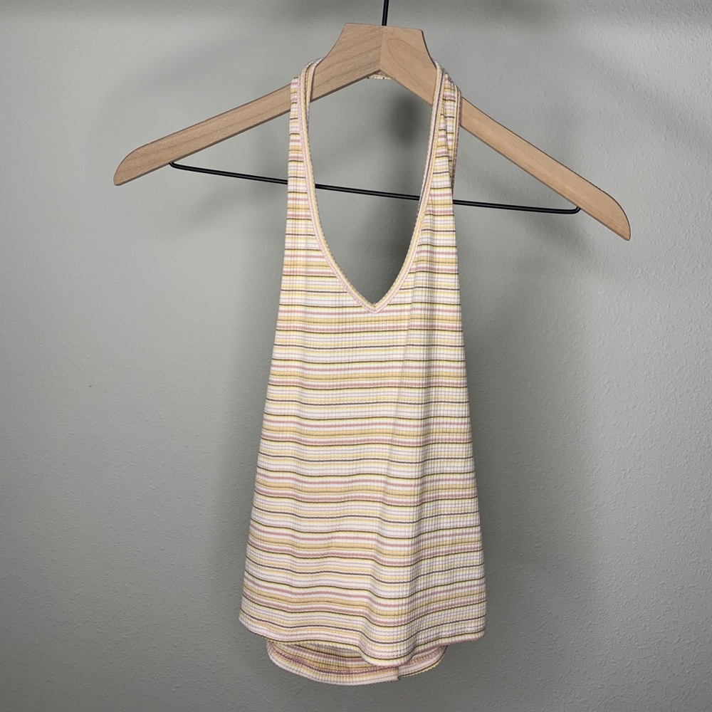 American Eagle Striped Halter Top